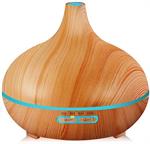 Large Onion Garlic Light Wood Grain LED Humidifier