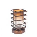 BRONZE METAL SQUARE CAGE GRADIENT TOUCH CONTROL OI