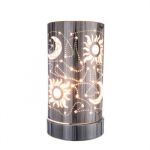 Sliver Metal Sculpture Sun Moon and Star LED Oil W