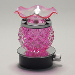 Round Pink Crystal Plug-in Oil Warmer