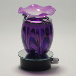Purple Fractal Glass Plug-in Oil Warmer